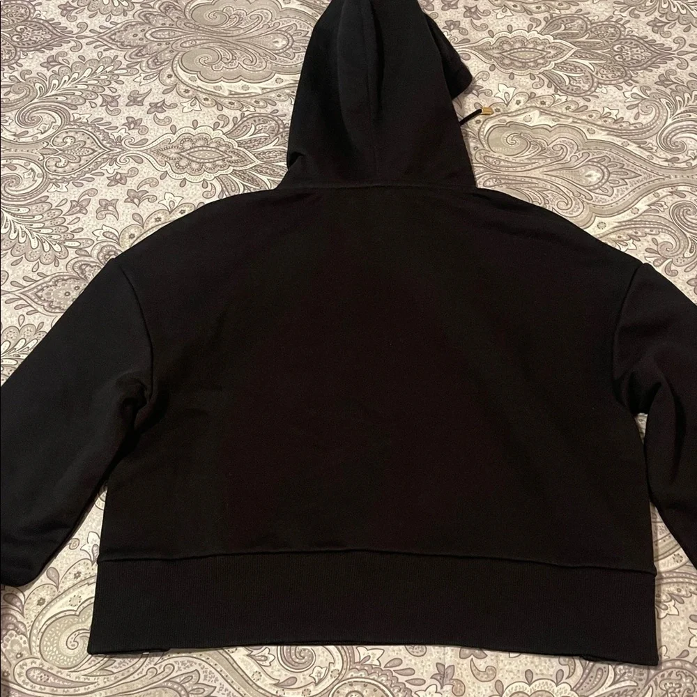 Balmain Black Cropped Hoodie - Picture 7 of 10